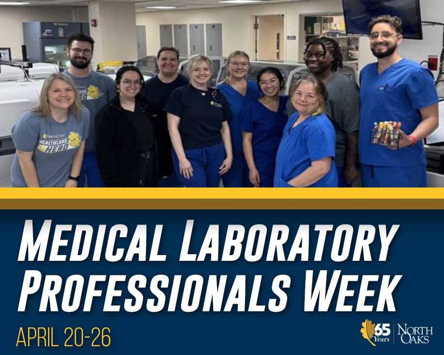 🧪105 lab professionals.
🔬100,000+ tests monthly.
💚1 powerful team behind every diagnosis.

This Medical Laboratory Professionals Week, we’re celebrating the experts working tirelessly behind the scenes at North Oaks. Thank you for all you do! #LabHeroes #NorthOaksPride