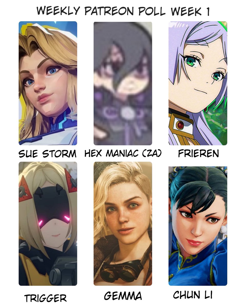 This week's poll is up on the p⭐tr3on!

I'm not entirely sure if I should post these here every week because they could get a bit spammy lol. what do you guys suggest?
