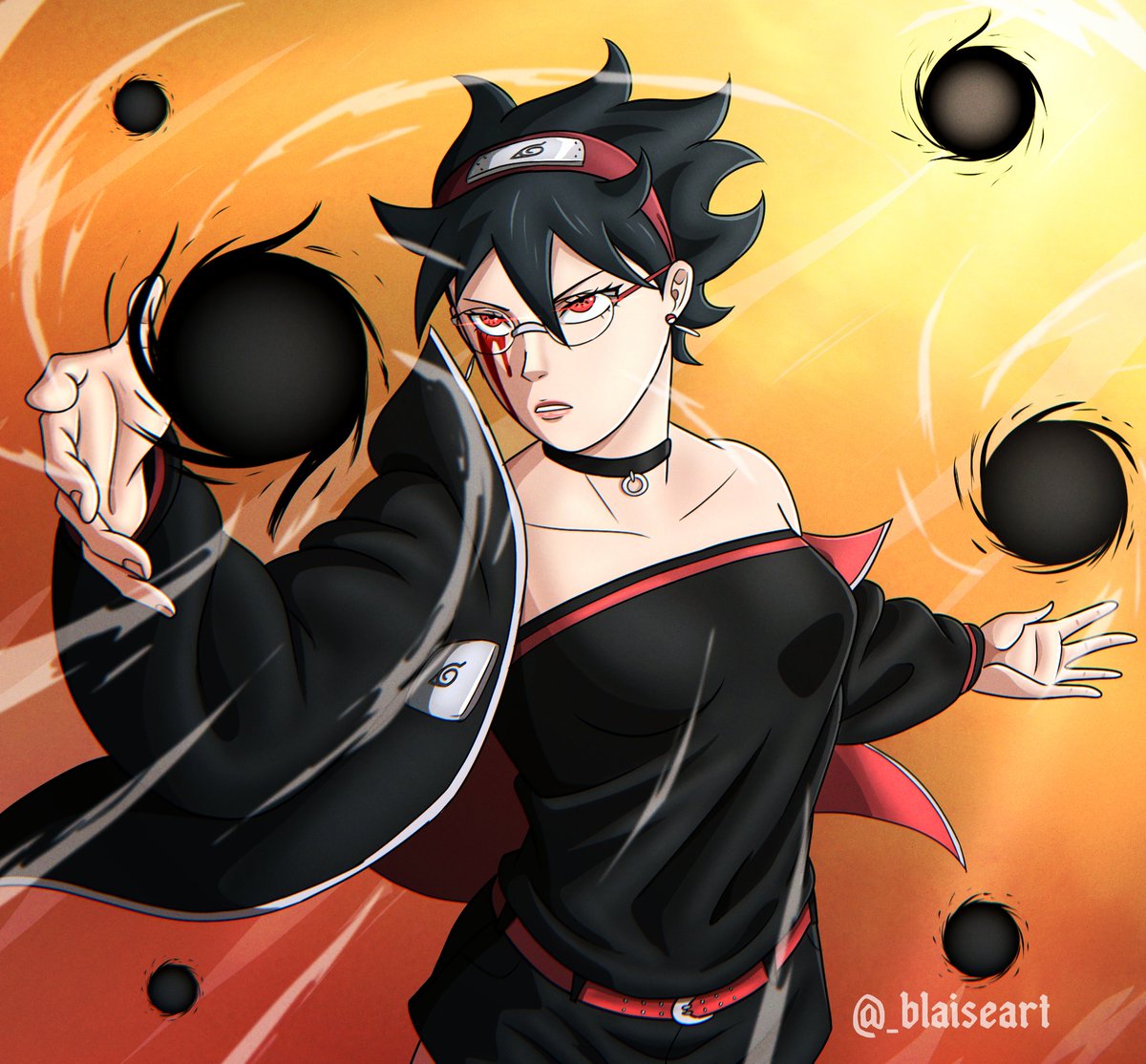 I asked and they delivered ✋😌🤚 I present to you, the sun goddess ☀️ 

#BorutoTwoBlueVortexCh21 #Sarada