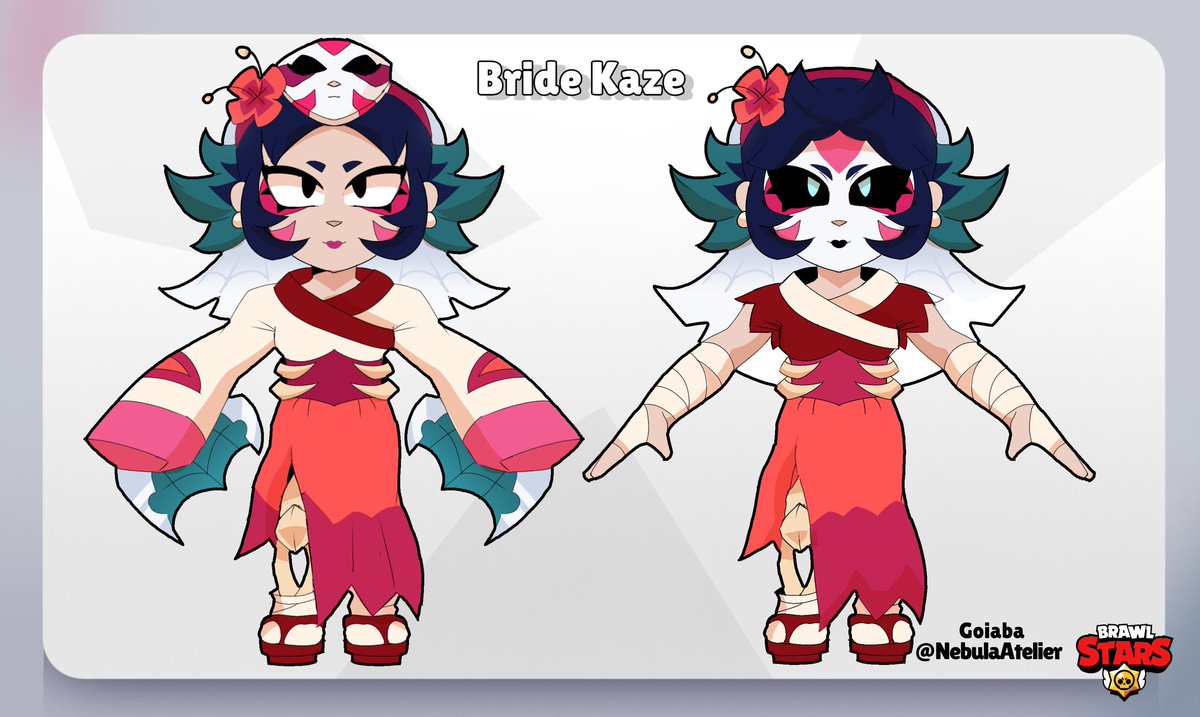 Love always finds a way.💐

Bride Kaze 

Her parents sent ninjas to stop her from marrying Kenji, so she hid kunai in her bouquet.

Skin made by the talented <a href="/josegoiabao/">🏳️‍ | Goiaba</a> 

#brawlstars #brawlstarskaze #brawlstarsfanart #KatanaKingdom