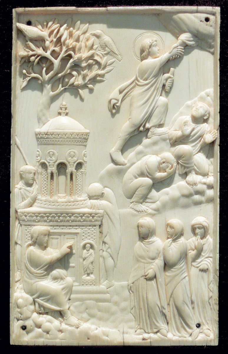 Χριστός Ανέστη!/Christós Anésti! 
#Pascha #BrightWeek
"Close your eyes and imagine some sculptor of tiny landscapes bent over a panel of ivory, slowly unearthing the little scenes hidden in white, sixteen hundred years ago." More here: tinyurl.com/4mm5rmny