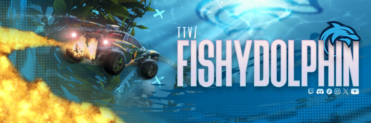 _infinityfx's tweet photo. New banner design for @FishyDolphinRL 🎨 https://t.co/C6Pwll3GyZ