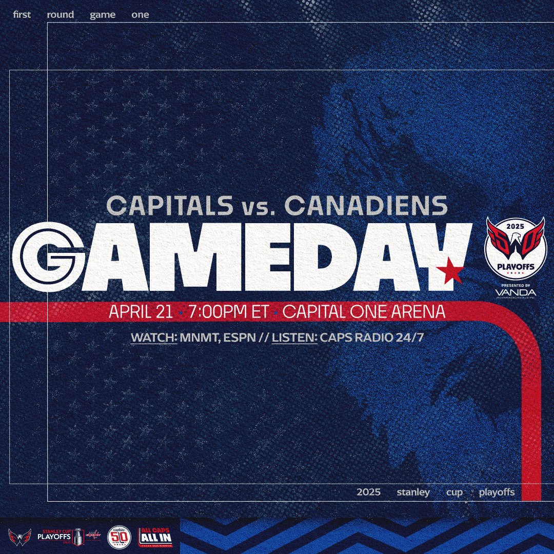 Capitals's tweet photo. GAMEDAY!

Washington begins its series with Montreal tonight at 7 PM on @MonSportsNet and @espn.

#CapsHabs preview: https://t.co/QFE5xaq8Xu https://t.co/3eFqwwlGX5