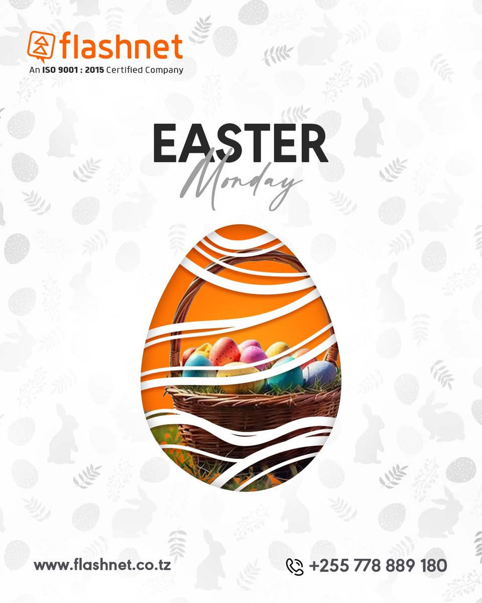 flashnet_tz's tweet image. Wishing you a joyful Easter Monday filled with peace, love, happiness, and sweet moments! 🌼🐣
-Team Flashnet

#Tanzania #tanzania #Flashnet #flashnetTanzania #proudlyTanzania #CelebrateWithFlashnet #EasterMonday #JoyfulMoments #GratefulHeart #FlashnetCares #InternetForAll