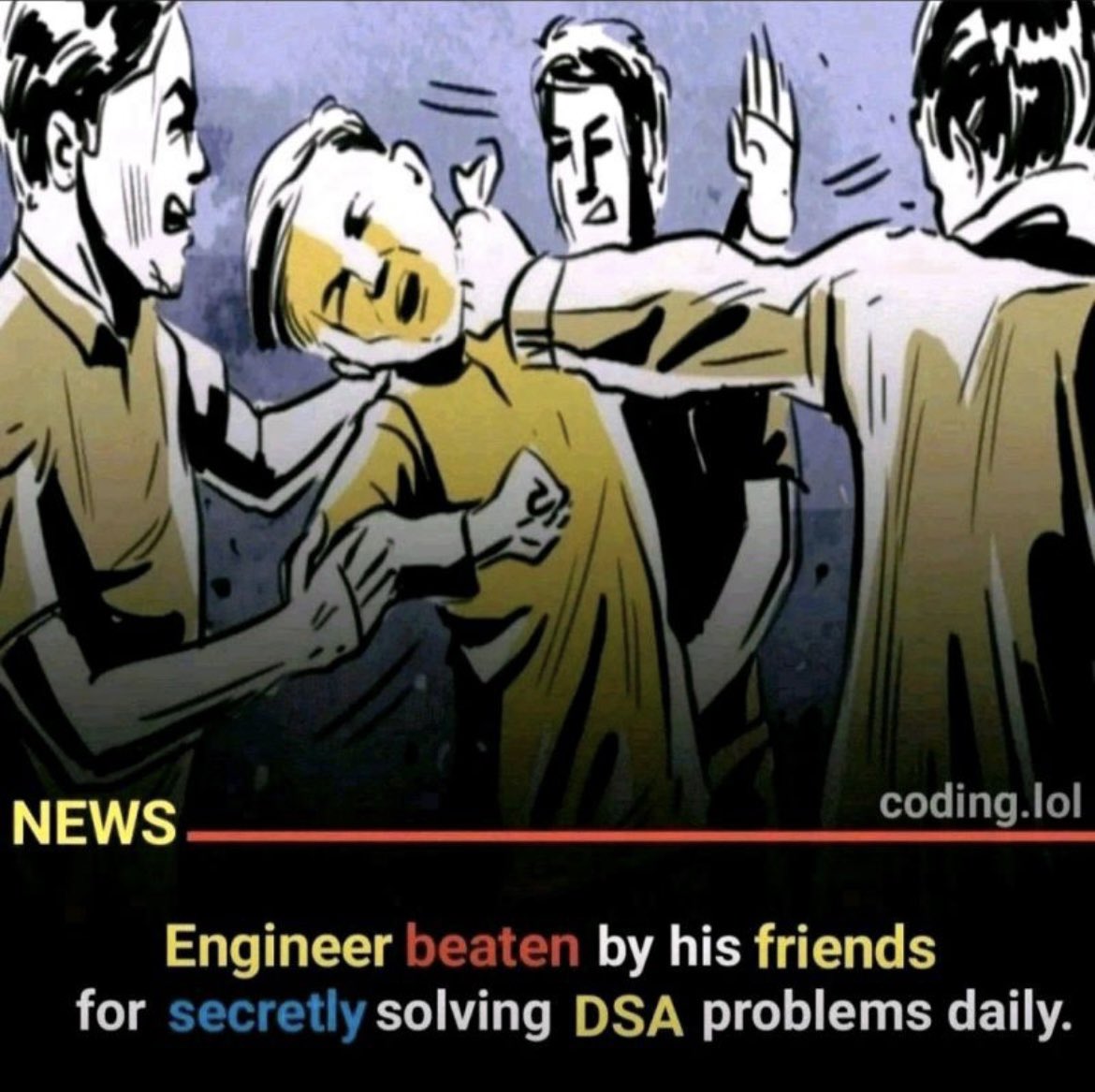 careerwidnadeem's tweet image. Be careful when you’re solving DSA problems 😅

#DSA #CodingLife #TechStruggles #Programmers