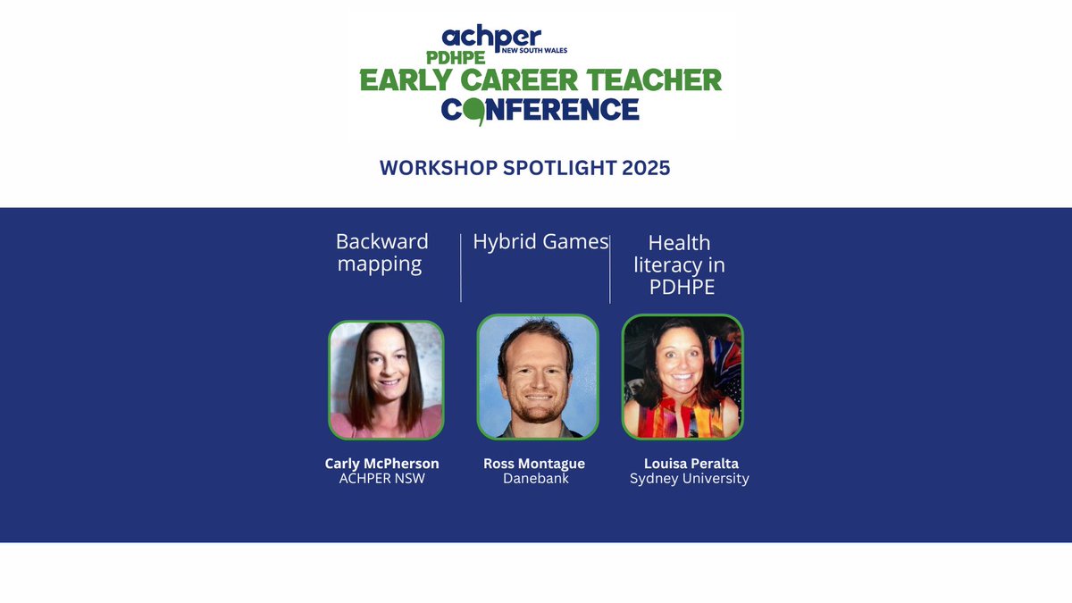 Join us at the ACHPER NSW Early Career Teacher Conference on June 6, 2025, for K-12 PDHPE teachers with <3 years experience. ➡️ Hear from educators, join workshops, and network! Register here achpernsw.com.au/ectconference/. See you there!