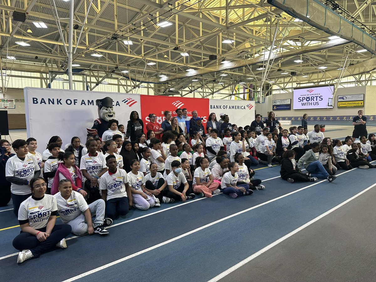Miceal Chamberlain (@mg_chamberlain) on Twitter photo The 129th running of the <a href="/bostonmarathon/">Boston Marathon</a> is nearly here! <a href="/BankofAmerica/">Bank of America</a> kicked off the week by hosting <a href="/BostonSchools/">BostonPublicSchools</a> students for a Sports with Us clinic where legends like <a href="/TedyBruschi/">Tedy Bruschi</a> <a href="/runmeb/">meb keflezighi</a> <a href="/HeatherOReilly/">Heather O'Reilly</a> & <a href="/45PedroMartinez/">Pedro Martinez</a> taught them skills for both on and off the field. The 129th running of the <a href="/bostonmarathon/">Boston Marathon</a> is nearly here! <a href="/BankofAmerica/">Bank of America</a> kicked off the week by hosting <a href="/BostonSchools/">BostonPublicSchools</a> students for a Sports with Us clinic where legends like <a href="/TedyBruschi/">Tedy Bruschi</a> <a href="/runmeb/">meb keflezighi</a> <a href="/HeatherOReilly/">Heather O'Reilly</a> & <a href="/45PedroMartinez/">Pedro Martinez</a> taught them skills for both on and off the field.