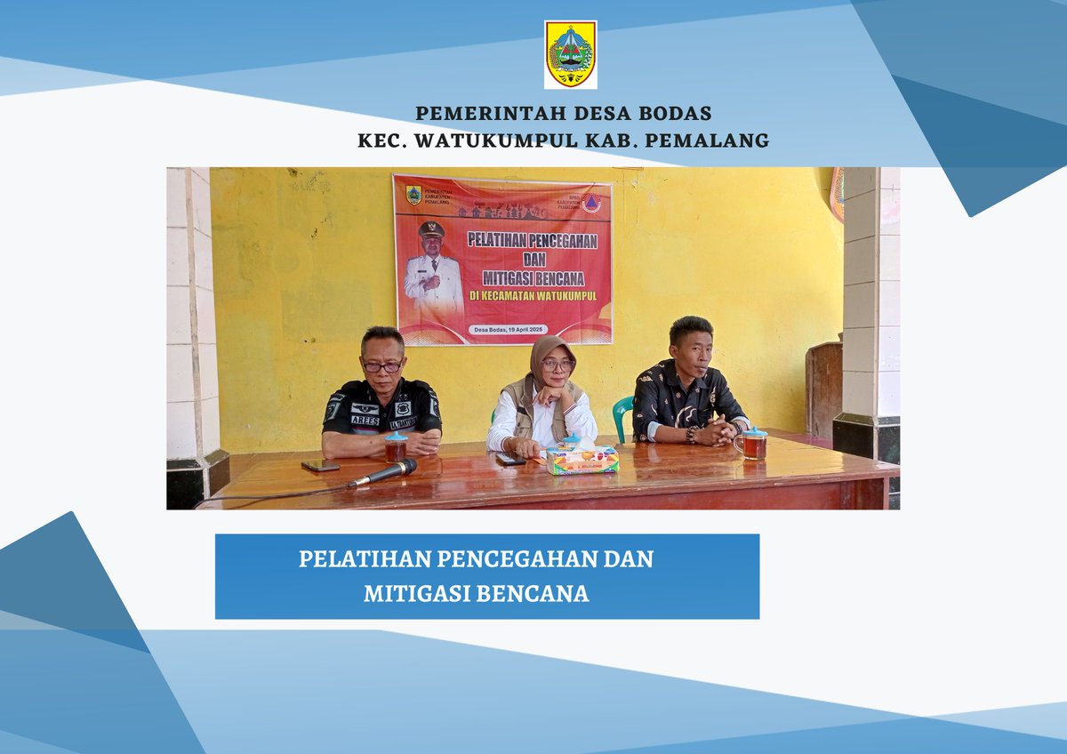 bodaspemdes's tweet photo. Pelatihan Pencegahan dan Mitigasi Bencana https://t.co/rtWmEYa4Aq