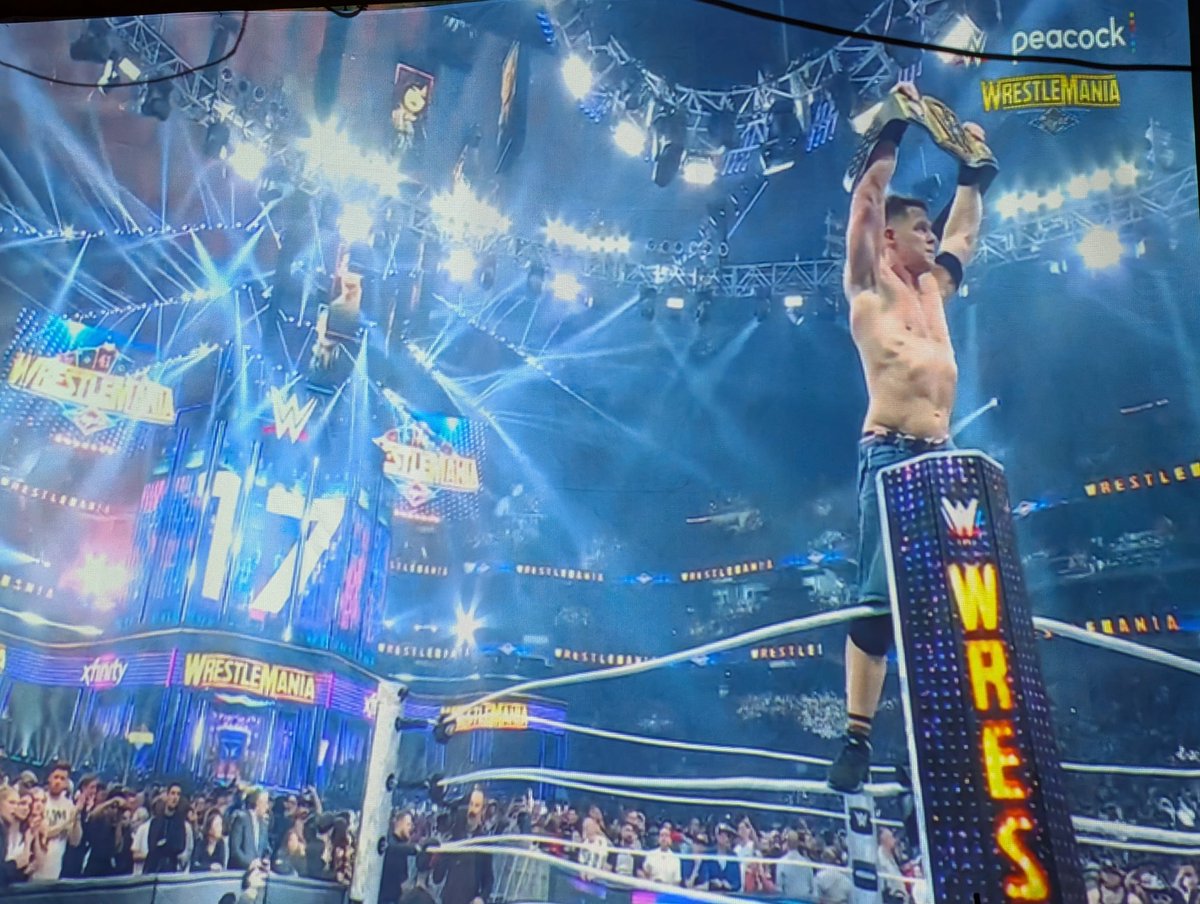 🚨John Cena has done it!🚨

He has won his 17th world title!

He has broken Ric Flair's record, and is now the GOAT!

#johncena #JohnCenaWWE #wrestlemania41 #WrestleMania #WWE #TheGoat  #17timeworldchamp