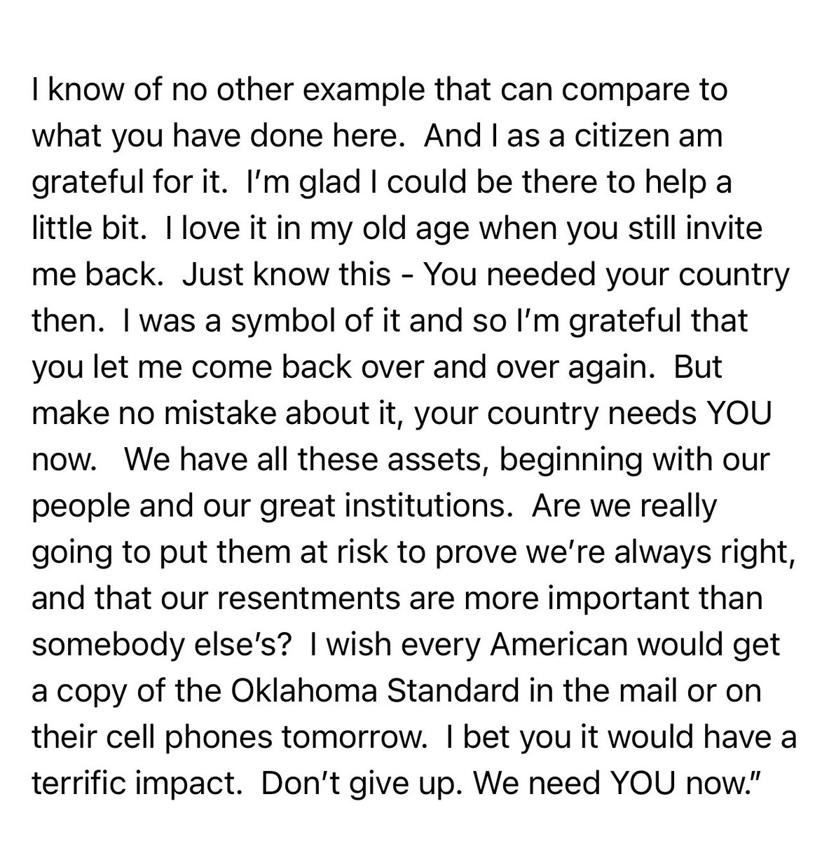 Mayor David Holt (@davidfholt) on Twitter photo President Clinton sees that unique quality in OKC, and I wanted to make sure you saw his specific comments (below).
<a href="/BillClinton/">Bill Clinton</a> is right - America can learn much from the way we work together and get things done in Oklahoma City. (3/3) President Clinton sees that unique quality in OKC, and I wanted to make sure you saw his specific comments (below).
<a href="/BillClinton/">Bill Clinton</a> is right - America can learn much from the way we work together and get things done in Oklahoma City. (3/3)