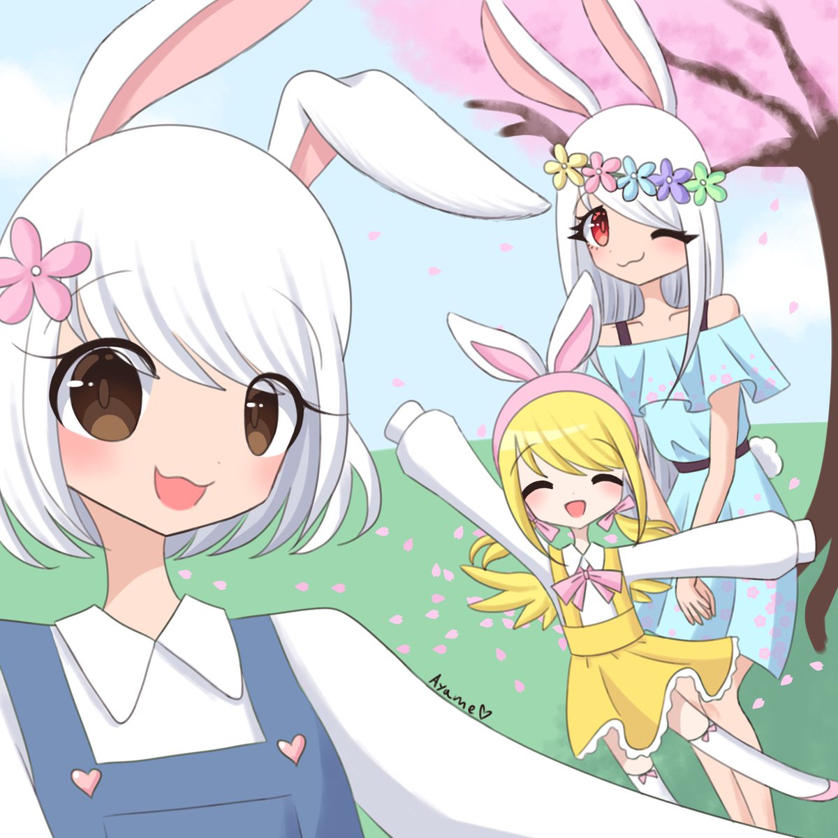 IrisDaArtist1's tweet photo. Happy Easter!! 🐰🐣🐇 #Easter #Easter2025 #art #oc https://t.co/dDFXcsZ0vW