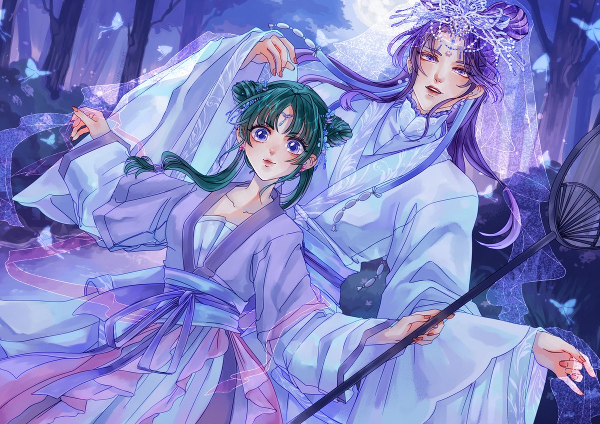 Neru_Scarlet's tweet image. Maomao and jinshi 💙💜
Moon fairy scene was so pretty
#TheApothecaryDiaries