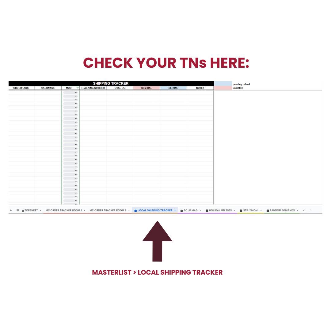 cherryheol's tweet photo. Hello, your items have been handed over to your chosen courier and will be marked as completed in the Masterlist.

To check your TNs, please refer to the photo below.

Those with rembal/refund, please DM your POP/details in this account. Thank you 🖤 https://t.co/7NHFSoNVPm