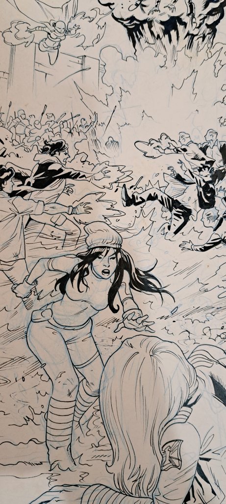 kotianart's tweet image. Went home for Easter and found some really old art of mine-- before I was on social media. From a webtoons called Dents. #comics #art