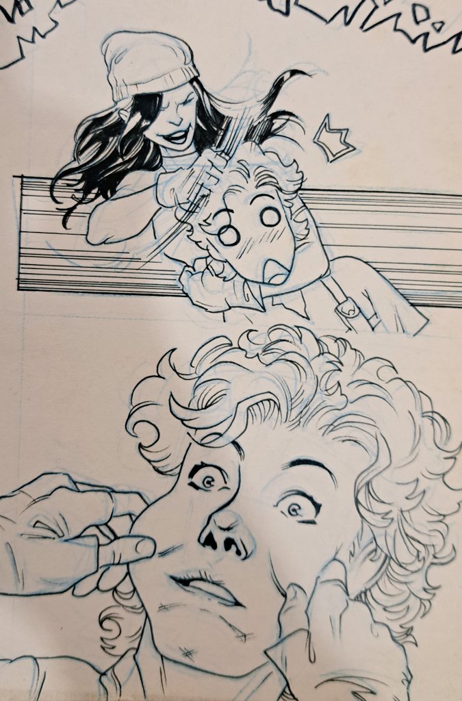 kotianart's tweet image. Went home for Easter and found some really old art of mine-- before I was on social media. From a webtoons called Dents. #comics #art