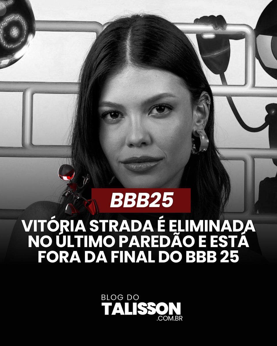 blogdotalisson's tweet photo. A eliminação de Vitória já era apontada como provável pelos principais portais, como UOL e CNN, que mostravam a atriz com altos índices de rejeição nas enquetes. https://t.co/GCJN2JbbvX