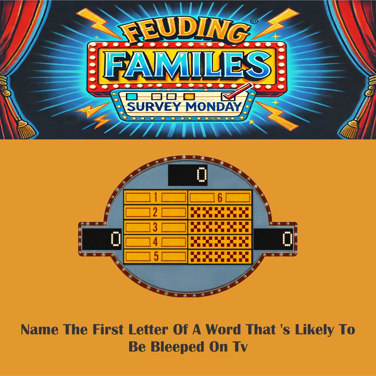 gameshowcompany's tweet image. Feuding Families Survey Monday
#GameShowFun
#LiveEntertainment
#EventEntertainment
#InteractiveGames
#PartyEntertainment​
#CorporateEvents
#TeamBuilding
#PrivateParties
#TradeShows
#CharityEvents​
#TheGameShowCompany
#GameNight
#EventPlanning
#EntertainmentIndustry