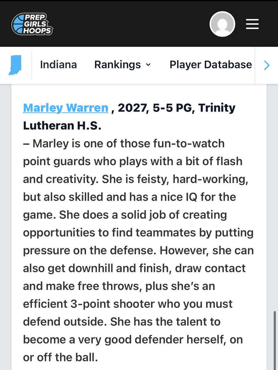 Marley Warren (@marleywarren20) on Twitter photo Honored to be ranked as one of the top three PGs in the class of 2027 by <a href="/PGHIndiana/">Prep Girls Hoops Indiana</a>! <a href="/WVTBowling/">WVThunder 2027 S40</a> <a href="/LadyCougarWBB/">Trinity Lady Cougar Hoops</a> Honored to be ranked as one of the top three PGs in the class of 2027 by <a href="/PGHIndiana/">Prep Girls Hoops Indiana</a>! <a href="/WVTBowling/">WVThunder 2027 S40</a> <a href="/LadyCougarWBB/">Trinity Lady Cougar Hoops</a>