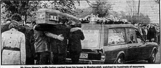OnThisDayTheIRA (@onthisdaypira) on Twitter photo #OnThisDay in 1987 the IRA murdered Harold Henry, 52. Married father of 6, Foreman at home with wife when shot x4 in head & car stolen at The Loup, Moneymore. IRA said <a href="/HenryBrothersHB/">Henry Brothers</a> owned by brother, contractor for security forces #OTD. Gun used stolen from RUCR Clement`s body #OnThisDay in 1987 the IRA murdered Harold Henry, 52. Married father of 6, Foreman at home with wife when shot x4 in head & car stolen at The Loup, Moneymore. IRA said <a href="/HenryBrothersHB/">Henry Brothers</a> owned by brother, contractor for security forces #OTD. Gun used stolen from RUCR Clement`s body