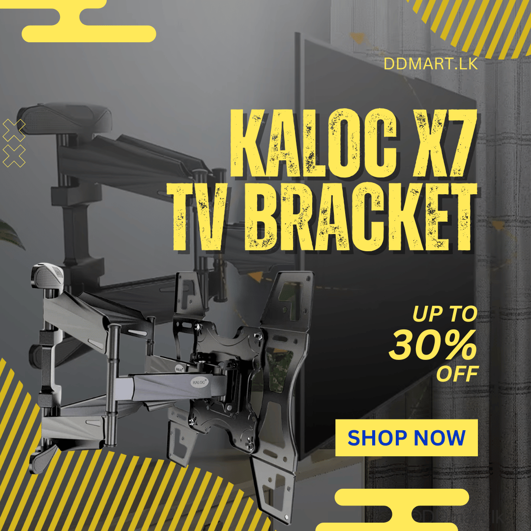 ddmartLKStore's tweet photo. KALOC X7 Wall Mount with Swivel and Tilt Function for 32 to 75 Inch TVs -
13,000/-

https://t.co/TF7ZZwG2Ge
Call or WhatsApp
072 762 5009
077 466 7270 https://t.co/iPZDn6kEbU