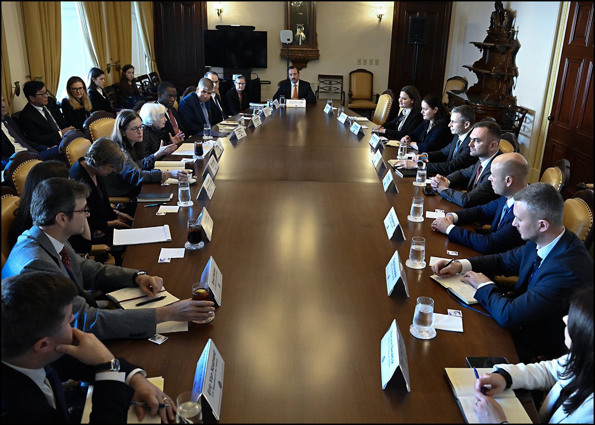 janetyellenn's tweet photo. I met with Ukrainian Finance Minister SergiiMarchenk3 to discuss our support for Ukraine, including today’s loan announcement. https://t.co/7uJ0e1euFa