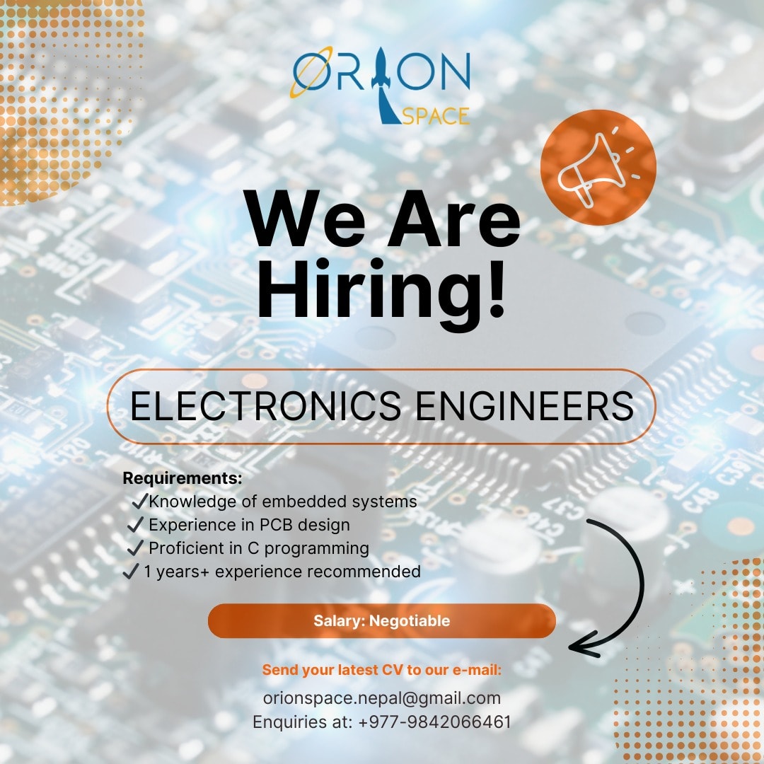 We are looking for Electronics Engineers based on Nepal. Apply now
#vacancy #nepal #electronics #engineers