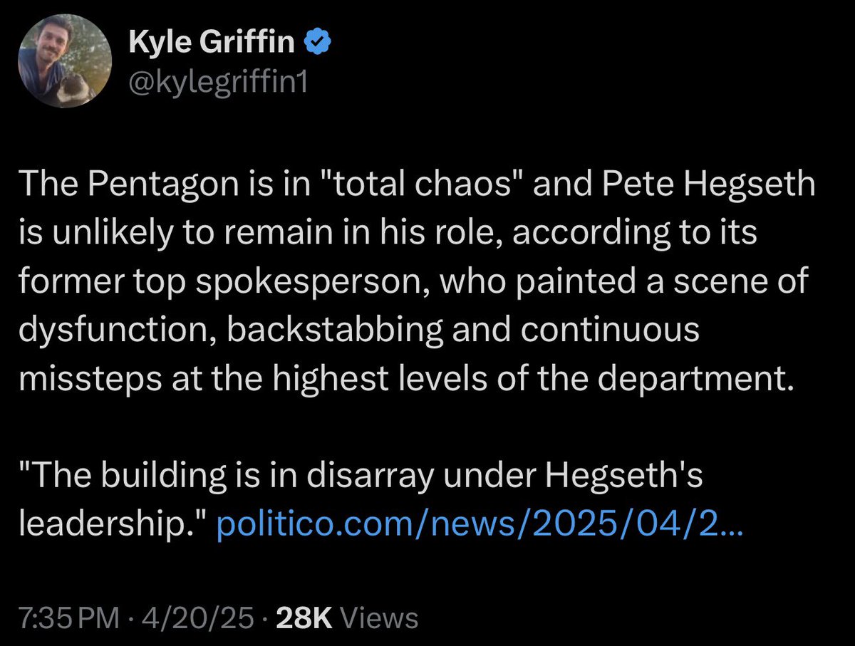 RonFilipkowski's tweet photo. And @SenThomTillis, up for reelection in 2026, was the key vote to confirm Hegseth along with @SenJoniErnst. Despite the fact that they knew he was unfit, they were afraid of Trump and put their political futures ahead of the country. Now they own every bit of this debacle. https://t.co/jbXYmLNfXs