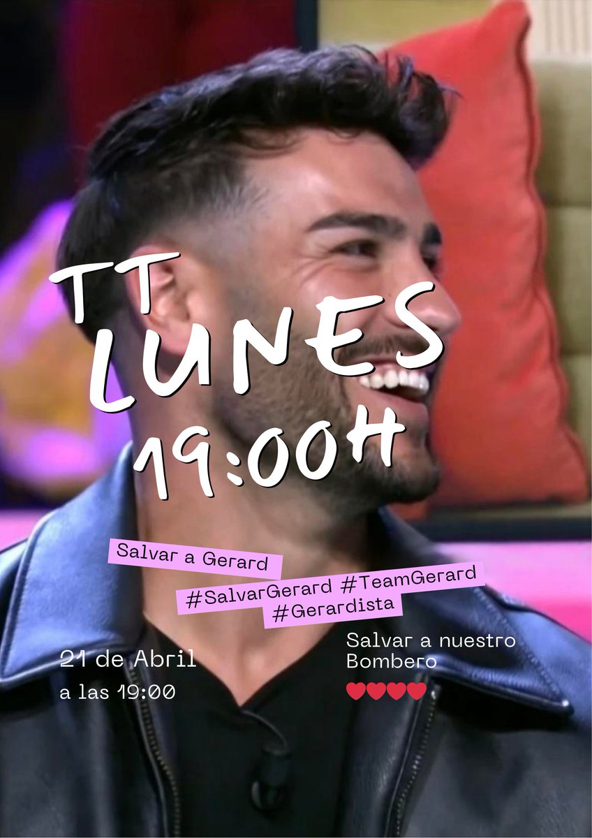 walterprincesss's tweet photo. #Vecinos21A #TeamGerard #Gerardista #SalvarGerard
Todos mañana a las 19:00 H salvando a Gerard más que nunca y apoyándolo para que se salve mañana es el único que se quiere quedar y que da contenido junto a Mayeli los reyes del reality ahora mismo
♥️♥️♥️♥️ https://t.co/ruE49jjCUk
