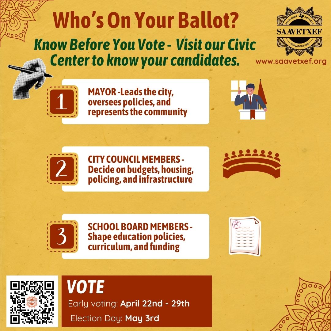 SaavetxEF's tweet photo. South Asians: You have the power to decide this election  | Find your candidates. Make your plan MAY 2025 elections. - https://t.co/OLYgMol6w5 https://t.co/AnY2LD1vpK