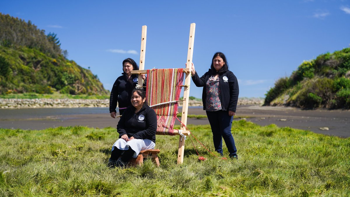 ¿Sabías que este manto tejido por 200 mujeres del Biobío y La araucanía está en Japón?

"Makün: el manto de Chile" fue instalado sobre una gran estructura de madera para protagonizar el pabellón de Chile en #ExpoOsaka2025.
