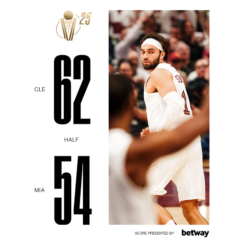 cavs's tweet photo. Two quarters down in Game 1. 

HIGHLIGHTS &amp; STATS 📊: https://t.co/UDNip7AkCm 

@betwayusa | #LetEmKnow