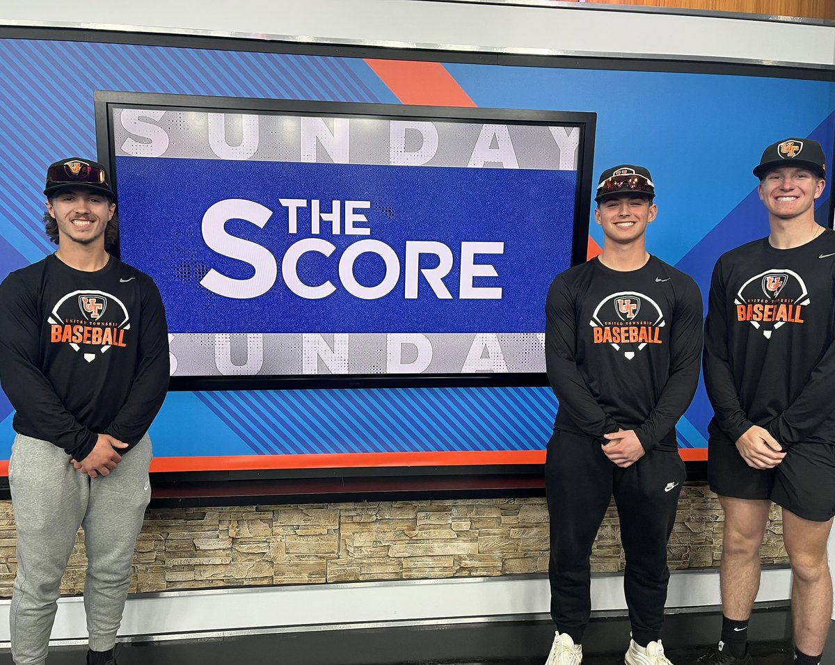 Make sure to tune into the Easter edition of the Score Sunday tonight at 10:35! I caught up with the leaders of the WB6, the United Township baseball team. <a href="/UTHSBaseball/">UTHS Baseball</a>⚾️

<a href="/StottlerDominic/">Dominic Stottler</a> <a href="/landon_skiles/">Landon Skiles</a> <a href="/KellanKennedy5/">Kellan_Kennedy5</a>