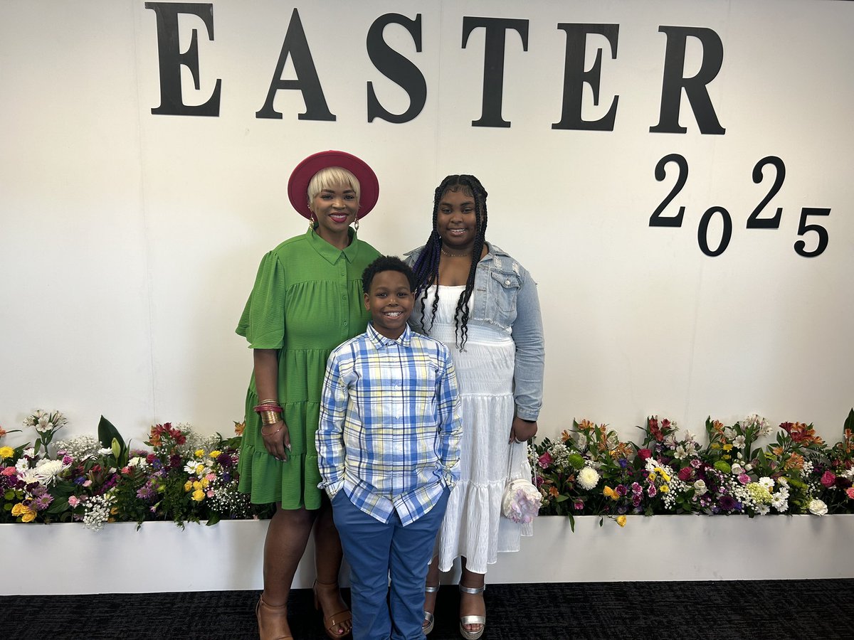 APCrystalJBrown's tweet photo. Happy Easter from my family to yours! 💜 https://t.co/WO7DvyGRq8