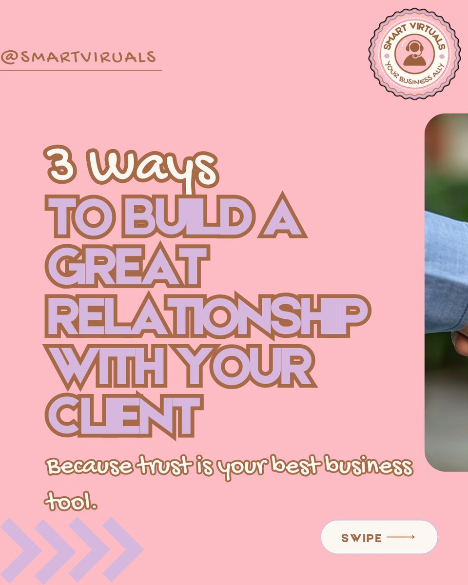 _SmartVirtuals's tweet photo. Strong client relationships = long-term success. 💼✨
Here are 3 quick tips to build trust, communicate better, and treat clients like partners.👇

#BusinessTips #ClientSuccess #SMARTVirtuals https://t.co/8EylkthNCo