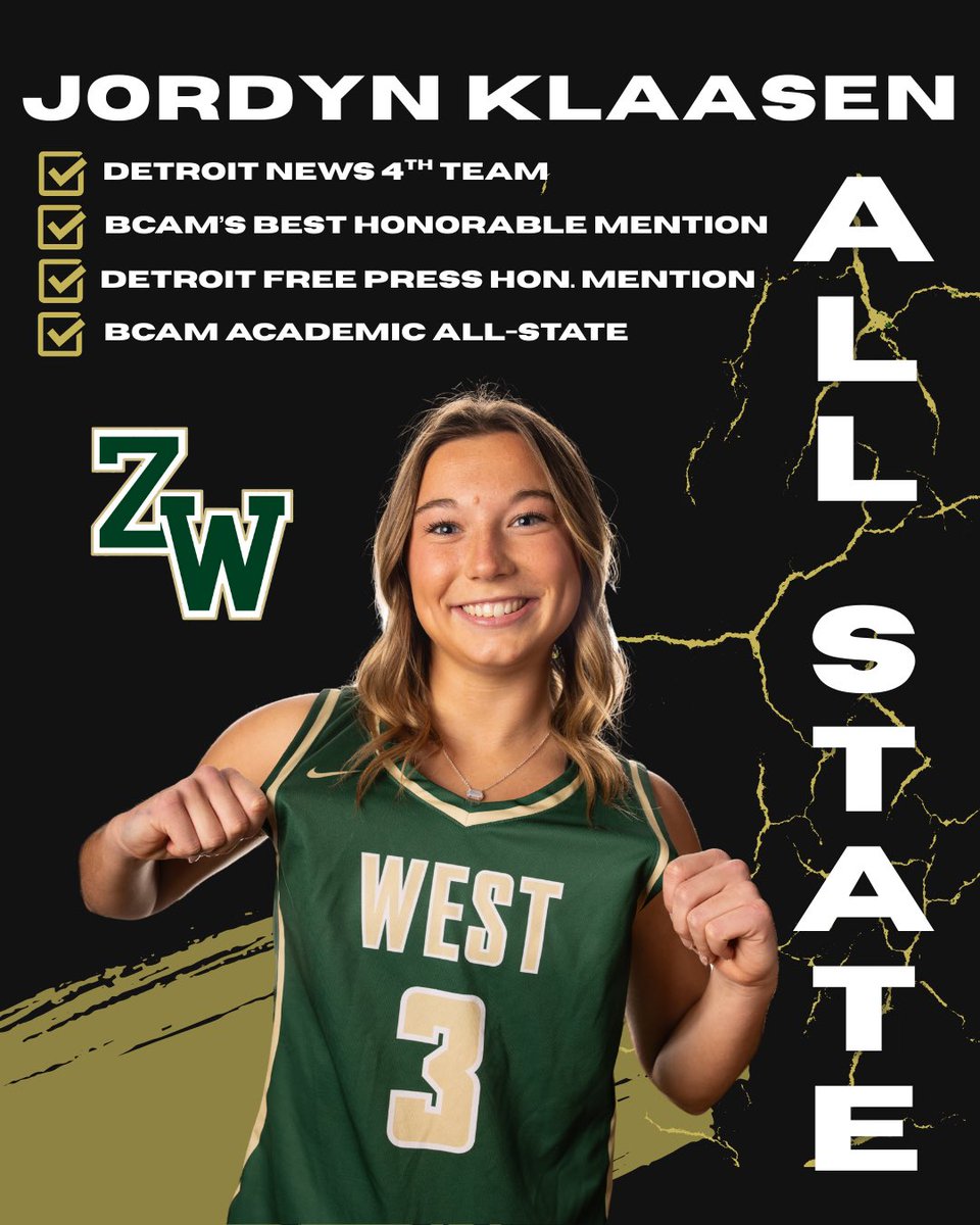 Zeeland West Girls Basketball (@zwgirlsbball) on Twitter photo Congratulations to Jordyn Klaasen on the multiple All-State honors she earned for her performance this season! <a href="/duxsports/">Zeeland West Sports</a> Congratulations to Jordyn Klaasen on the multiple All-State honors she earned for her performance this season! <a href="/duxsports/">Zeeland West Sports</a>