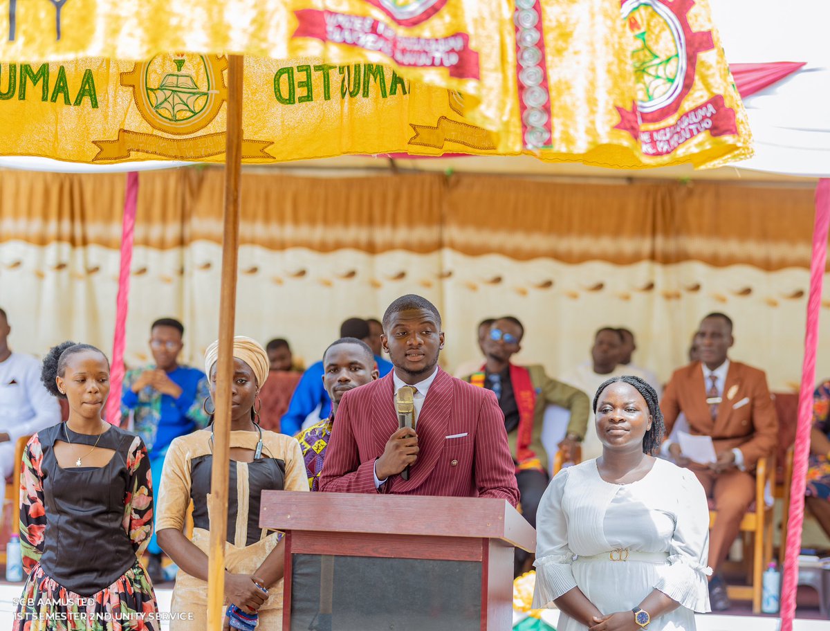 mrmiles_01's tweet photo. As a student leader, it's moments like these that remind me of the power of our collective voice. I'm honored to have shared a goodwill message with our student populace at last Sunday’s unity service, and I look forward to continuing our journey together!

ABN DAAKYE!🙌🔥 https://t.co/SIGo6vFBNT