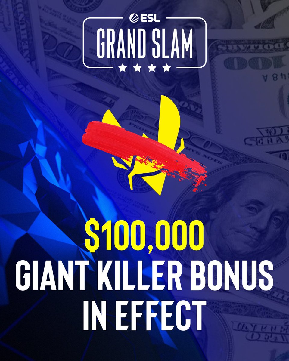 It's simple.

Beat <a href="/TeamVitalityCS/">Team Vitality CS</a> in an #ESLProTour Masters or Championship Grand Final and deny them the #ESLGrandSlam.

We'll give you $100,000 extra.