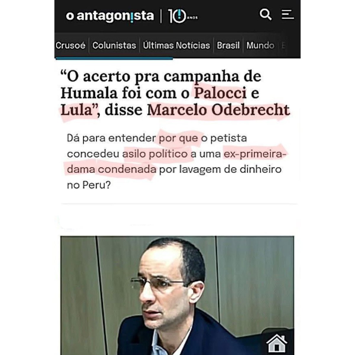 Eis a razão para o "asilo político" da condenada por corrupção no Peru.
Se não concedesse o asilo, ela iria "abrir o bico" e contar de onde veio o dinheiro da campanha dela.
Por isso o lula agiu.
Não foi para tirar a condenada da prisão.
Foi para livrar a cara das acusações.
