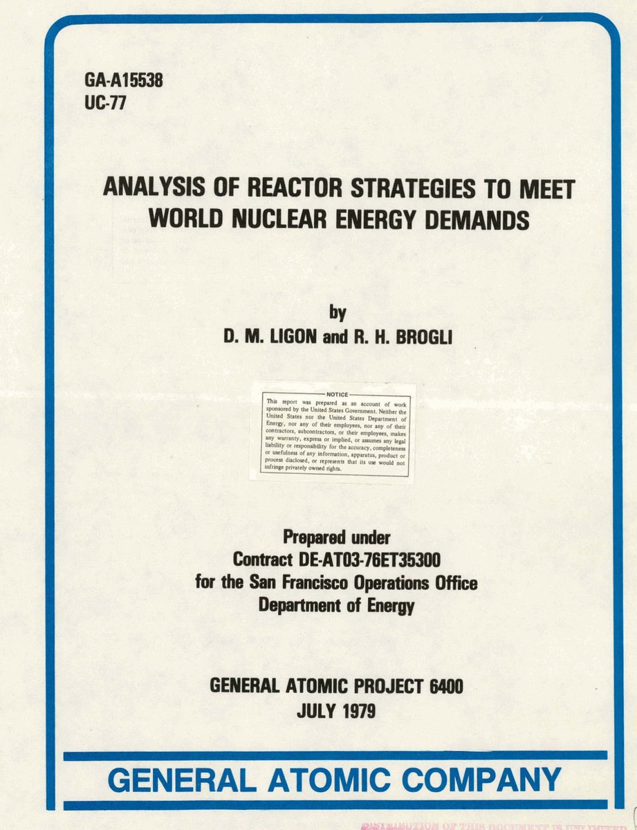 Nick Touran (@whatisnuclear) on Twitter photo <a href="/ErikSTownsend/">Erik Townsend 🛢️</a> <a href="/Waksman84/">Jeff Waksman</a> Lots of publications about your kind of rapid world-scale nuclear breeder-driven growth strategies were published as the world was gung-ho about breeders, e.g. between 1970 and 1983 or so. Here's one of many great examples doi.org/10.2172/5981117
More scenario studies came into <a href="/ErikSTownsend/">Erik Townsend 🛢️</a> <a href="/Waksman84/">Jeff Waksman</a> Lots of publications about your kind of rapid world-scale nuclear breeder-driven growth strategies were published as the world was gung-ho about breeders, e.g. between 1970 and 1983 or so. Here's one of many great examples doi.org/10.2172/5981117
More scenario studies came into