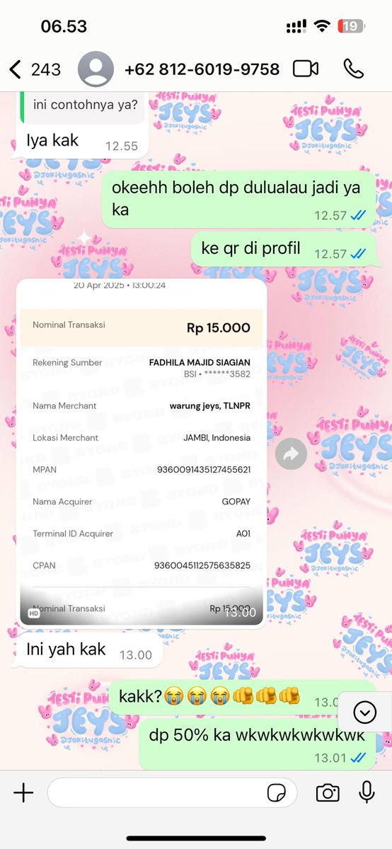 help rt bes 
aku abis kena cancel sepihak padahal udah selesai tugasnya dan aku di blok. dichat temenku alasannya karna tugasnya gak sesuai padahal 100% sesuai sama contoh yang dikasih. aku drop di komen yahh buktinyaa

+62 812‑6019‑9758 FADHILA MAJID SIAGIAN

#zonauang️