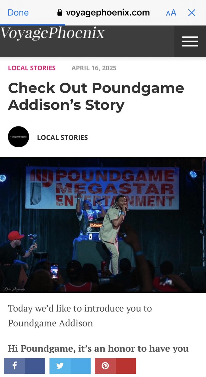 PoundgameMusic's tweet photo. Check out the newest article on Poundgame Addison 💫

Full article:
https://t.co/iBypOBJrMh

#poundgameaddison #voyagephoenix #article #news #explorepage https://t.co/7brd9KoloK