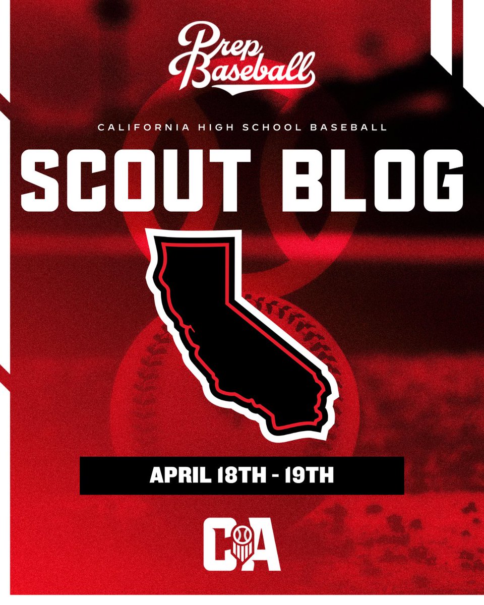 PREP BASEBALL CALIFORNIA (@prepbaseballca) on Twitter photo 📓 ℂ𝕀𝔽 𝕊𝕔𝕠𝕦𝕥 𝔹𝕝𝕠𝕘 📓
The California Scout Blog wraps up for Week 9 with notes/videos on standout players from Friday and Saturday's action around the state. This daily blog features information on players our staff sees and is loaded with information…
+ 6️⃣ games 📓 ℂ𝕀𝔽 𝕊𝕔𝕠𝕦𝕥 𝔹𝕝𝕠𝕘 📓
The California Scout Blog wraps up for Week 9 with notes/videos on standout players from Friday and Saturday's action around the state. This daily blog features information on players our staff sees and is loaded with information…
+ 6️⃣ games