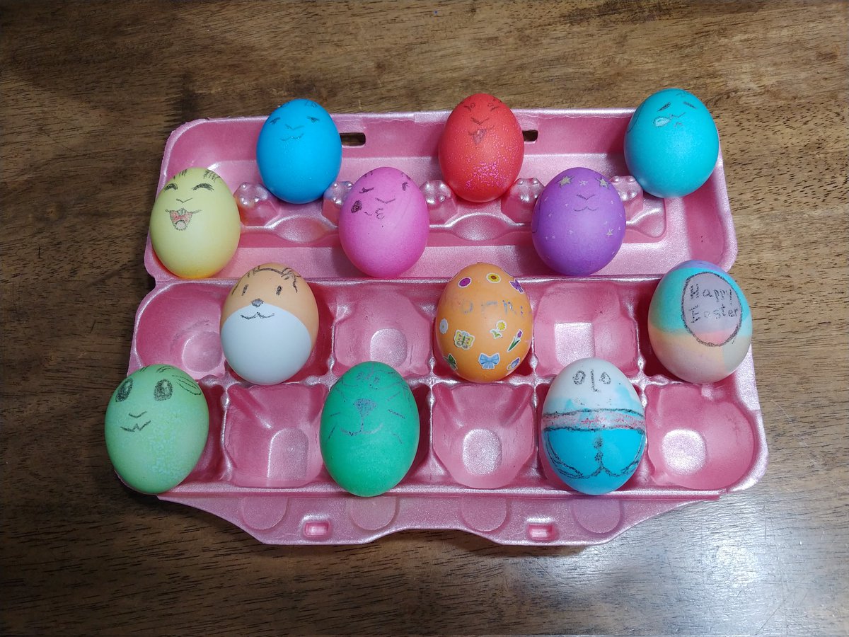 TDP_Creations's tweet photo. Happy Easter! I did most of the egg dying this year &amp; had an "Oops all bunnies" moment. Too hard for me to pick a favorite, But I would love to hear y'alls favorite. ^w^

Hope many of you have had a wonderful day. If not, may these have given you a smile.

#HappyEaster https://t.co/9SExTrN8Ta