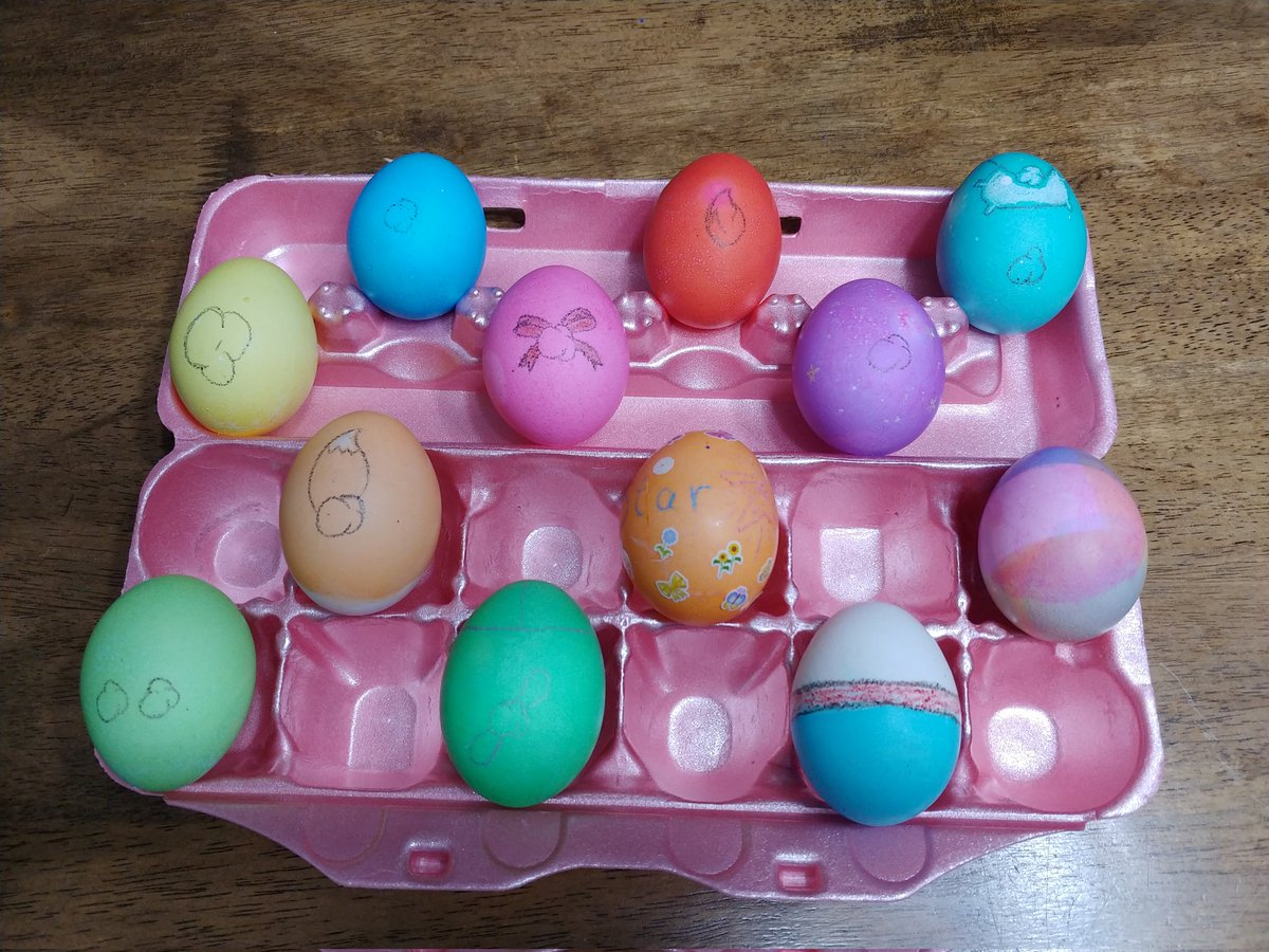 TDP_Creations's tweet photo. Happy Easter! I did most of the egg dying this year &amp; had an "Oops all bunnies" moment. Too hard for me to pick a favorite, But I would love to hear y'alls favorite. ^w^

Hope many of you have had a wonderful day. If not, may these have given you a smile.

#HappyEaster https://t.co/9SExTrN8Ta