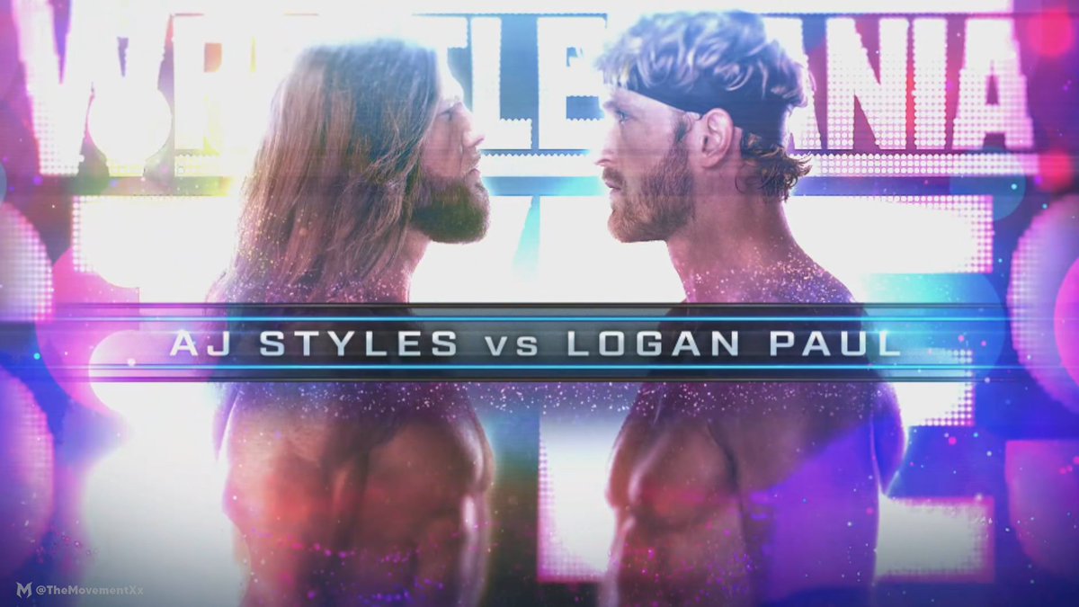 TheMovementXx's tweet photo. 🚨 AJ STYLES VS LOGAN PAUL UP NEXT ‼️

#WrestleMania https://t.co/5GlWX4Gfnz