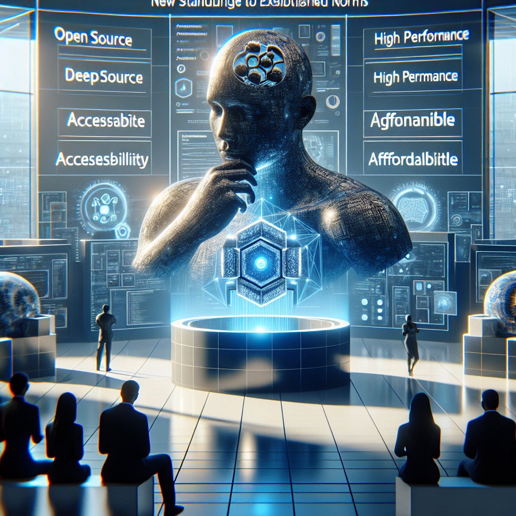 Tim_web3_ai's tweet photo. With its pioneering open-source models, Deepseek not only competes in performance but leads the way in making AI accessible and affordable. By challenging the status quo, Deepseek is setting a new standard for future AI developments. #AIFuture https://t.co/sPwHFniwtI