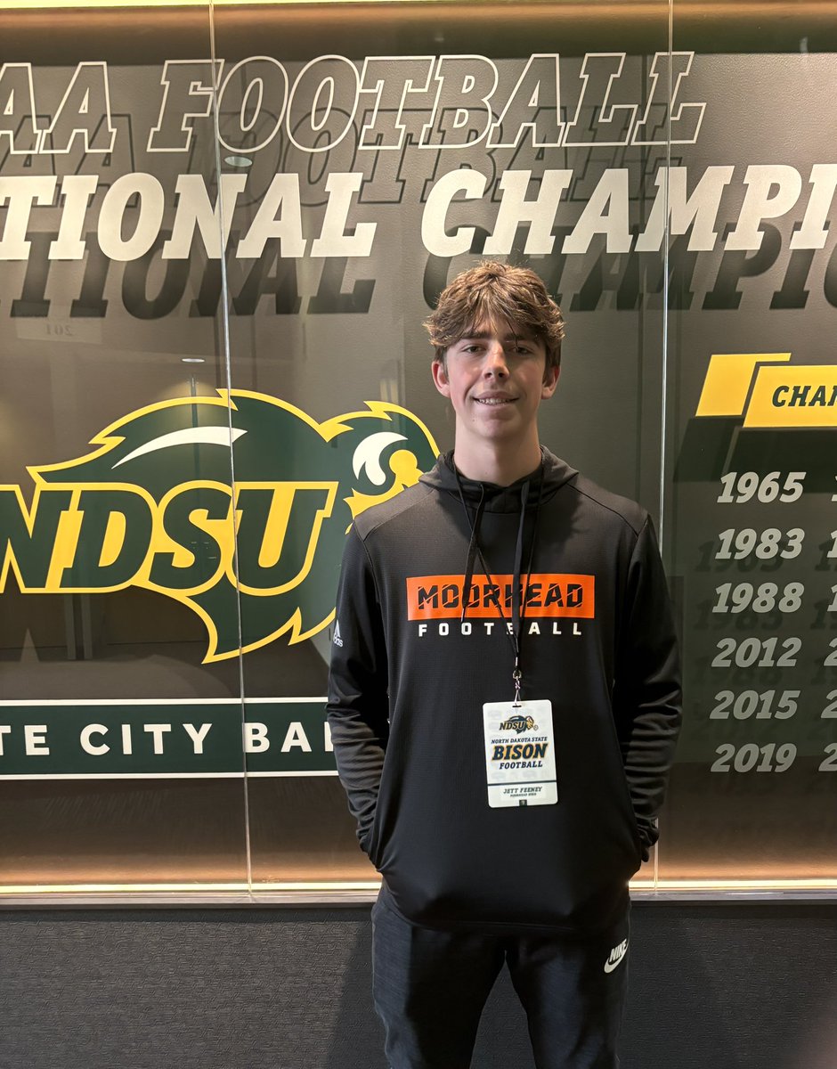Jettfeeney3's tweet image. Appreciate the time and conversations with @CoachTimNDSU @JoeBeschorner @FBCoachLarson talking about the championship culture at @NDSUfootball