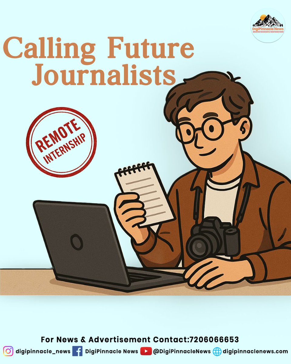 indu362's tweet photo. 🚨 Journalism Students!
Want to become a REAL journalist, not just study theory?
This is your shot! 🎯
🧵👇 #JournalismInternship #MassMedia https://t.co/ayWx5IBkDJ
