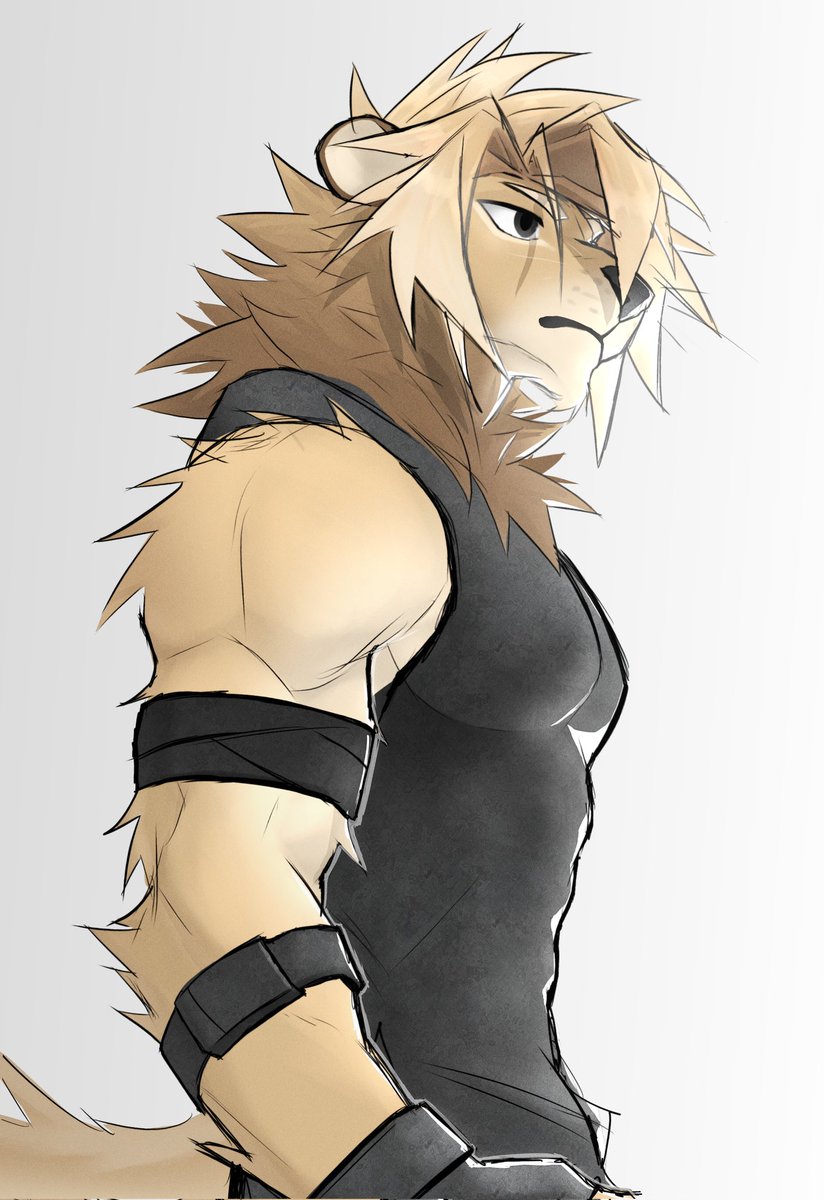 It's really pleasant to see so much support 🫂 Anyway some doodle of random lion I did while hanging out 😌