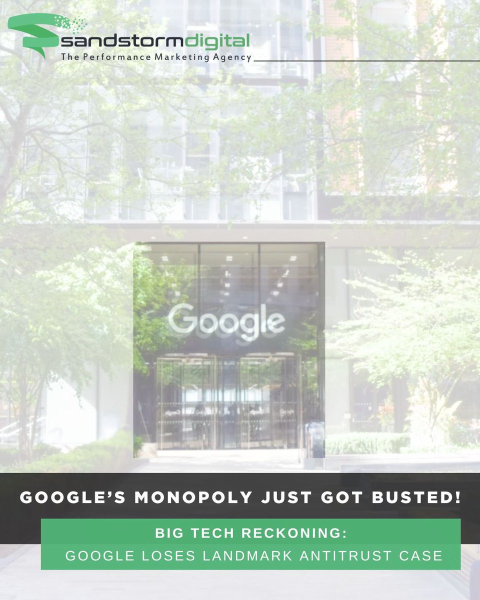 SandstormDigi's tweet image. Major blow to Google—&amp;amp; a potential game-changer for digital ads.
A federal judge ruled Google illegally held a monopoly in online ads.

Big Tech is in the hot seat: Meta, Amazon, Apple—all under fire.

We’re watching closely.

lnkd.in/gFCkXqeU

#GoogleAntitrust #TechNews